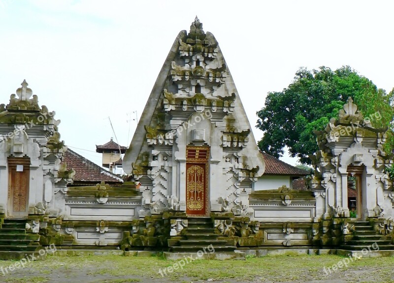 Indonesia Bali Pagoda Sculptures Statues