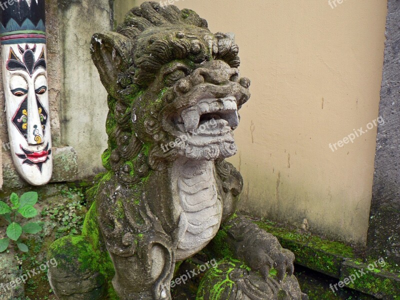 Indonesia Bali Pagoda Sculptures Statues