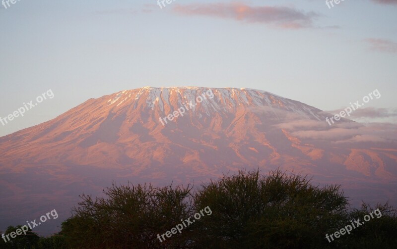 Kilimanjaro Africa Mountain Kenya Sunrise