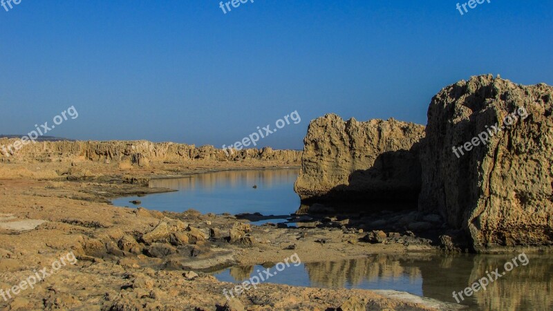 Cyprus Ayia Napa Makronissos Rock Formations Reflection