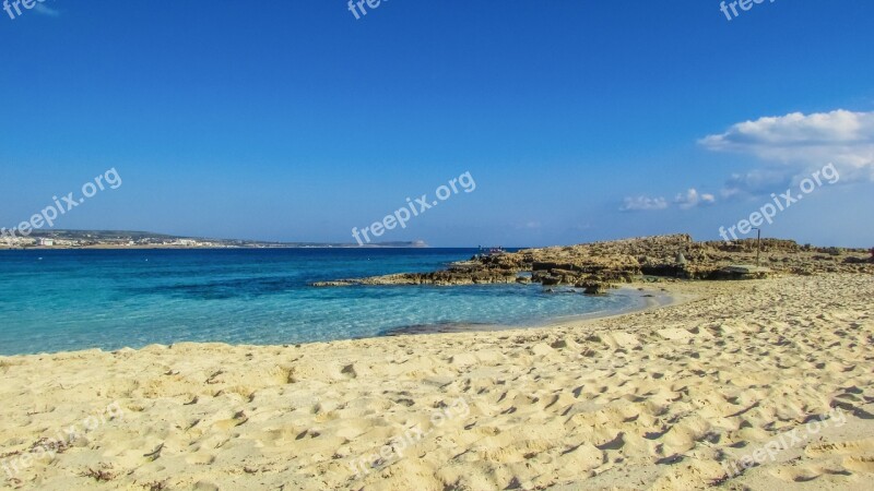 Cyprus Ayia Napa Makronissos Beach Sand Sea