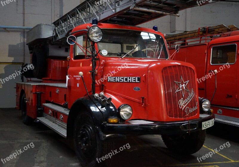 Fire Old Museum Fire Truck Oldtimer