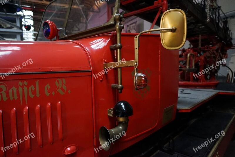 Fire Old Museum Fire Truck Oldtimer