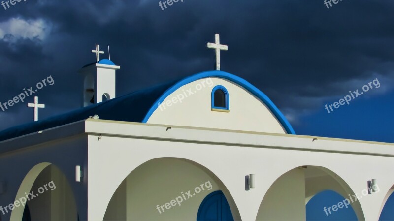 Cyprus Ayia Thekla Chapel Blue White