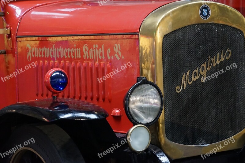 Fire Old Museum Fire Truck Oldtimer