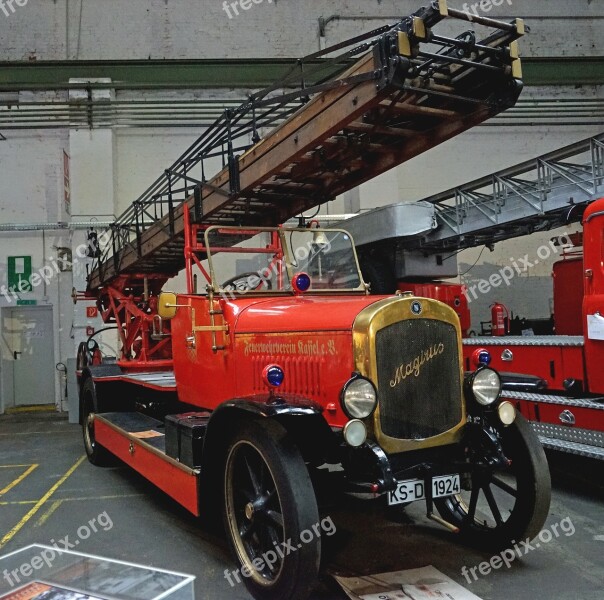 Fire Old Museum Fire Truck Oldtimer