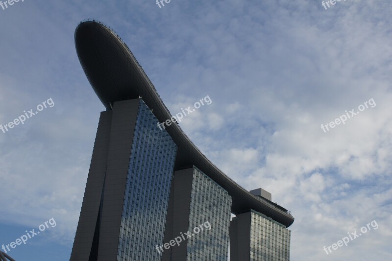 Marina Bay Singapore Architecture Skyscrapers Glass Facades