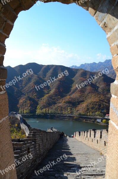 Yellow Mountain Beijing China Great Wall Free Photos