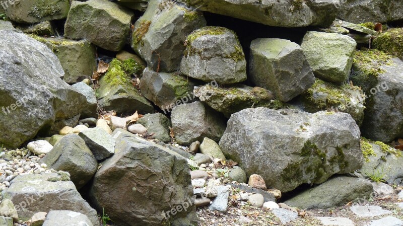 Stones Stone Garden Pebble Moss Background