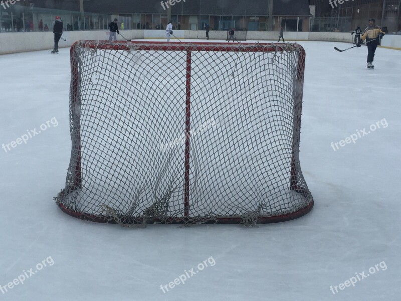 Hockey Net Hockey Rink Outdoor Ice