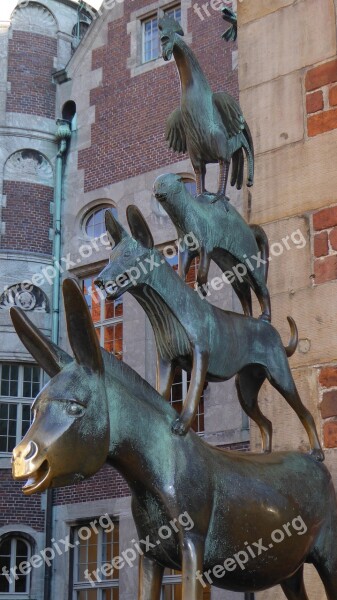 Bremen Places Of Interest Landmark Statue Bremen Town Musicians