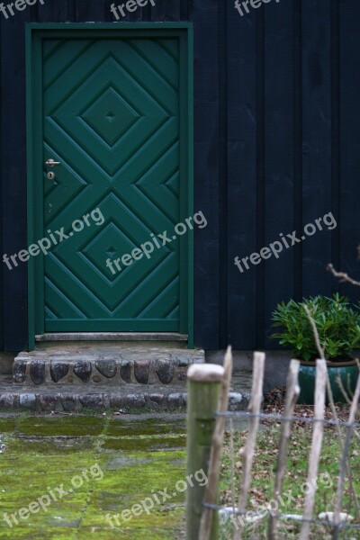 Front Door Wooden Door Wooden House Entrance Doorway