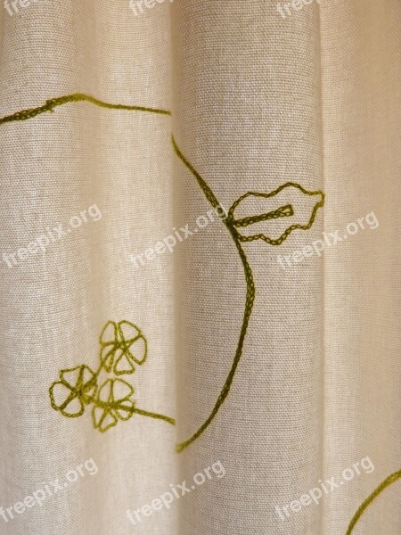 Curtain Burlap Embroidery Fabric Texture