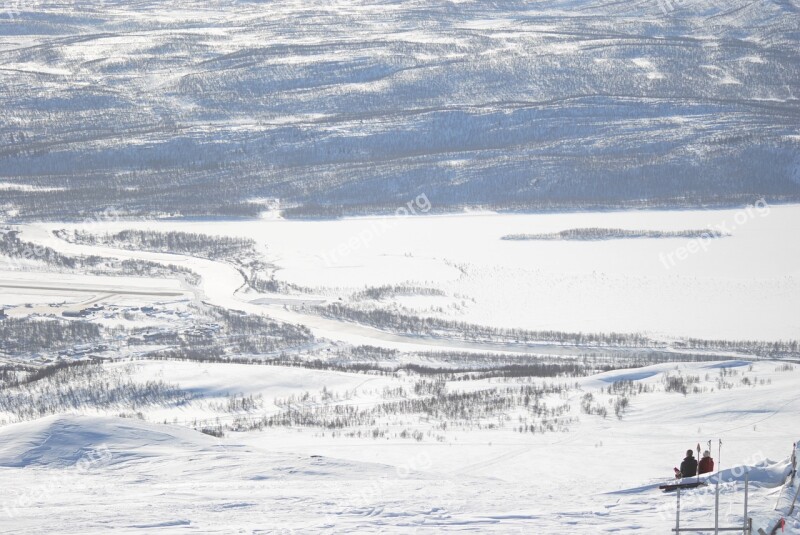 Winter Swedish Mountain Hemavan Real Mountains Swedish Mountains