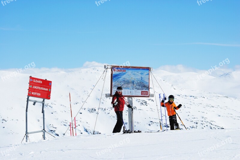 Winter Swedish Mountain Hemavan Real Mountains Swedish Mountains