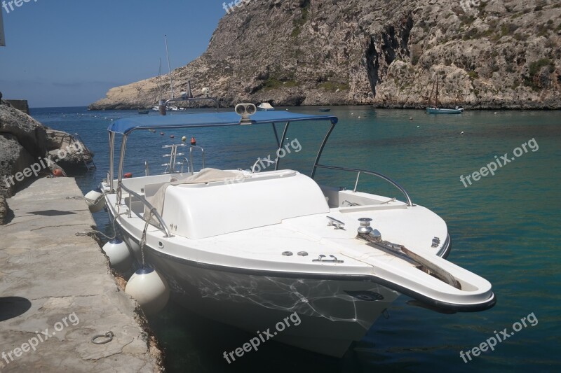 Gozo Bay Sea Rock Lonely