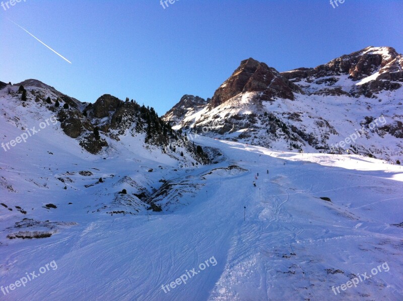 Mountain Ski Landscape Pyrenees Nevada