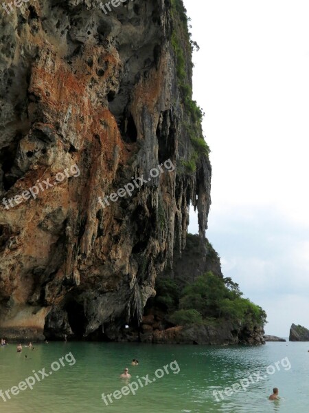 Thailand Rock Nature Sea Water