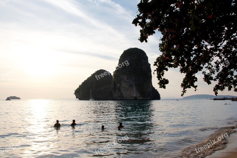 Thailand Rock Nature Sea Water