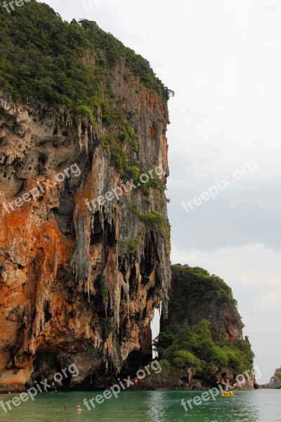 Thailand Rock Nature Sea Water