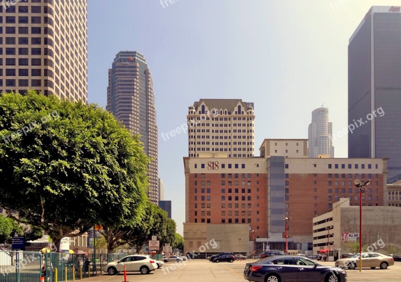 Usa Los Angeles Skyscraper Skyline City Trip