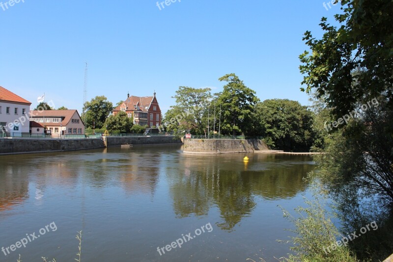 Hamelin Weser River Landscape Water