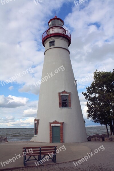 Lighthouse Marblehead Erie Landmark Beacon