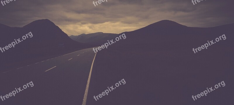 Path Scotland Mountains The Darkness Highlands