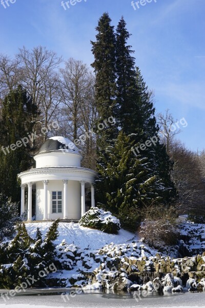 Winter Mountain Park Kassel-wilhelmshoehe Snow World Heritage Hesse