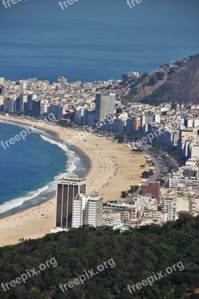 Copacabana View From Sugarloaf Rio De Janeiro Places Of Interest World Famous Beach