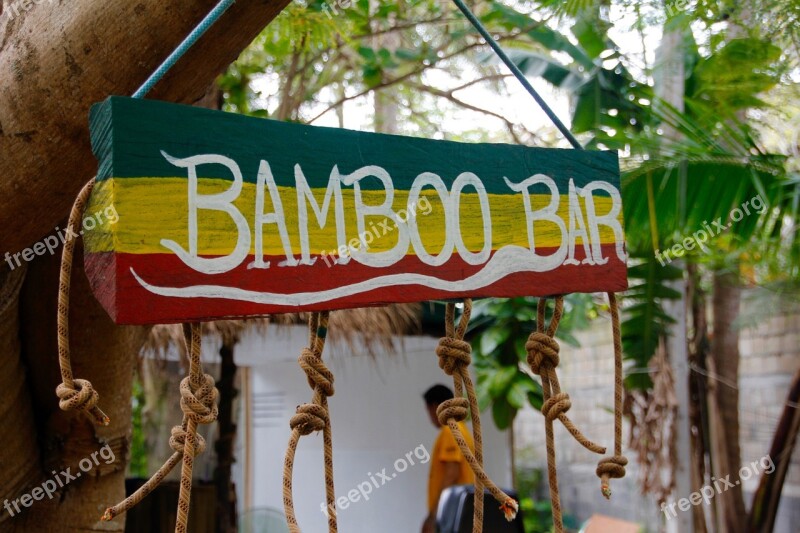 Bamboo Bar Shield Board Alcohol Sales