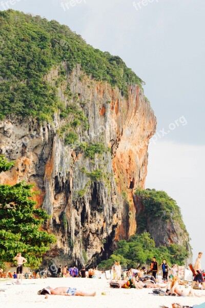 Thailand Rock Nature Sea Water