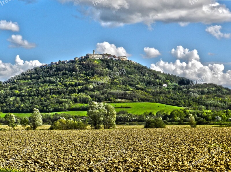 Valley Hilltown Hill Medieval Old