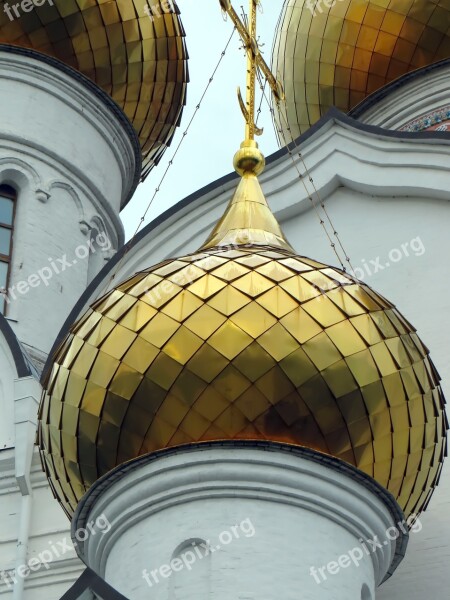 Yaroslav Cathedral Bulbs Russian Cathedral Orthodox