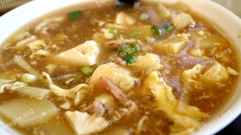 And Bean Curd Soup Food Gourmet Traditional Cuisine Chinese Cuisine