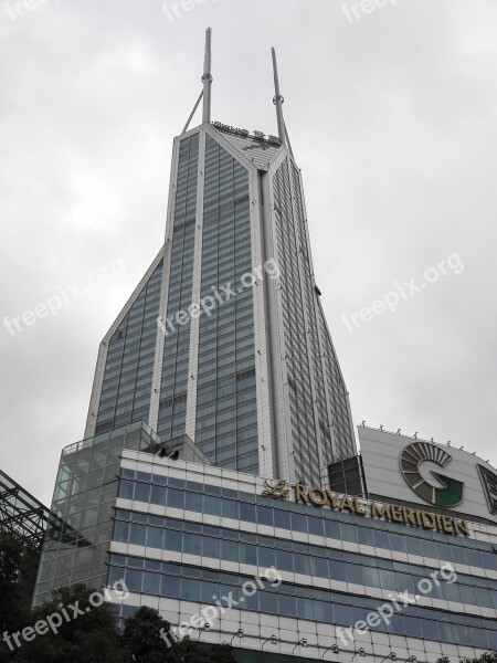 Shanghai Skyscraper Building Royal Meridien Free Photos