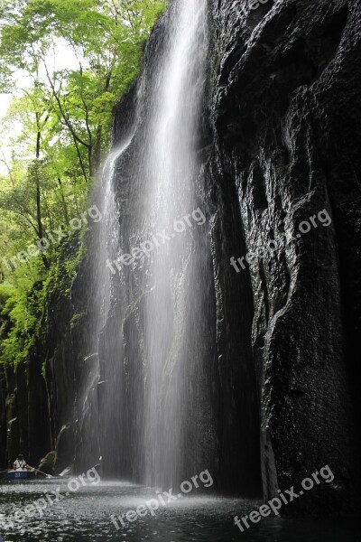 Takachiho Gorge Waterfall Power Spot River Nature Of Power