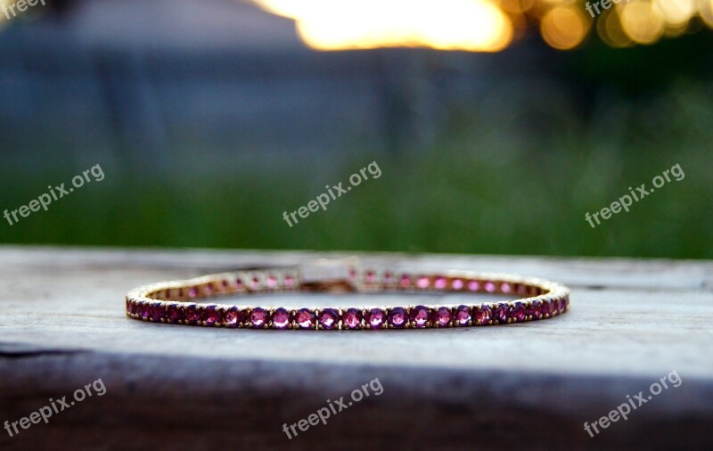 Ruby Bracelet Vintage Gold Jewellery