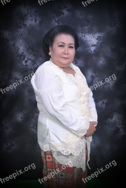 Woman Mother Javanese Clothes Javanese Indonesia