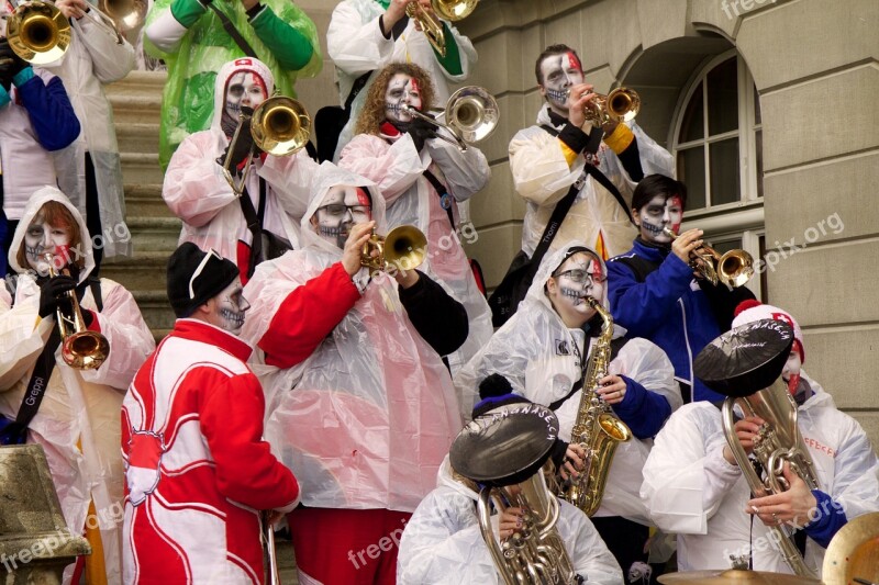 Carnival Red White Instruments Rain Protection Free Photos