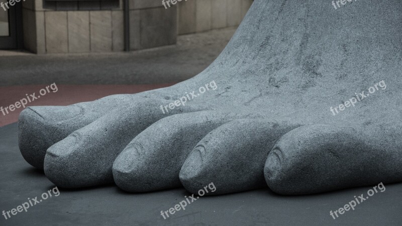 Foot Toes Giant Sculpture Stone