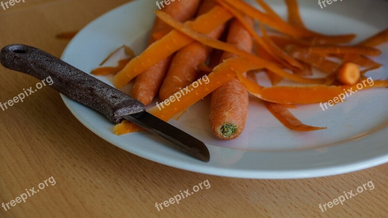 Carrot Knife Cooking Kitchen Food