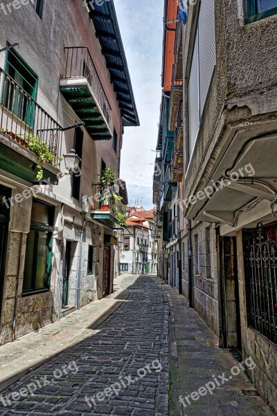 Street Narrow Old Cobblestone Pavement