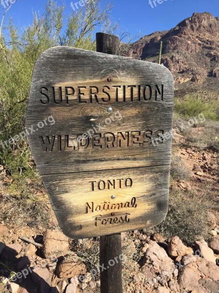 Superstition Wilderness Arizona Desert Landscape Southwest