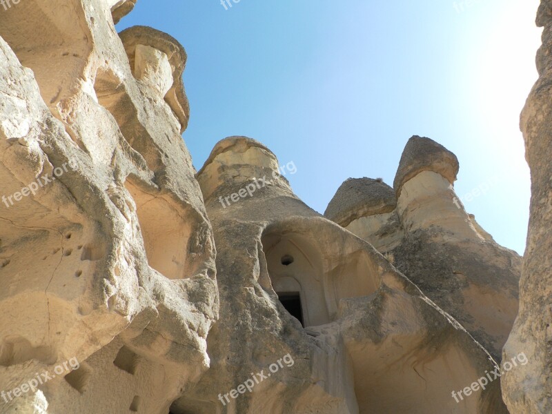 Turkey Cappadocia Fairy Chimneys Cave Dwellings Rock Churches