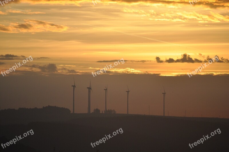 Landscape Wind Turbine Cloud Free Photos