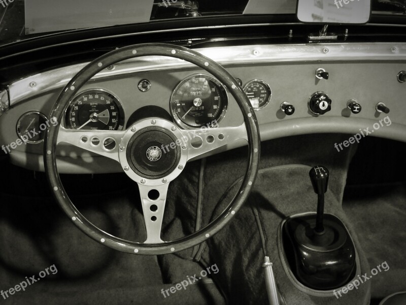 Oldtimer Cockpit Dashboards Dashboard Steering Wheel