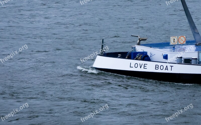 Ship Love Boat Background Image Rhine River