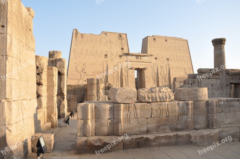 Egypt Temple Hieroglyphs Pharaoh Egyptian Temple