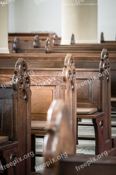 Church Pews Bank Church Ornaments Sit